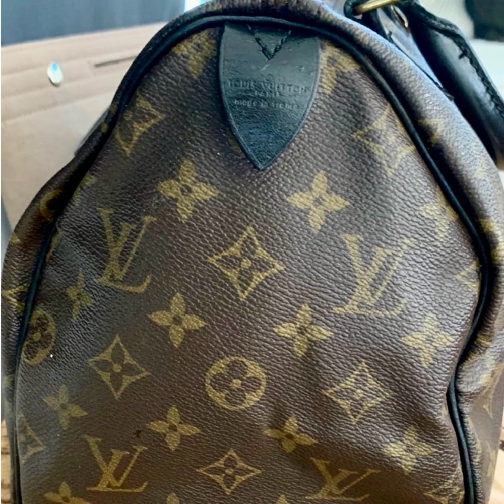 Louis Vuitton Monogram Speedy 30 . Customized in black - Picture 6 of 13